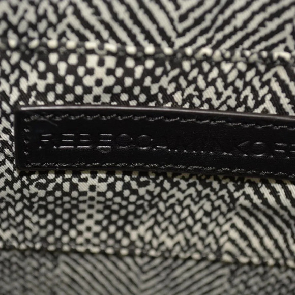REBECCA MINKOFF COPENHAGEN BLACK/ WHITE PEBBLED LEATHER TOTE - Picture 12 of 16